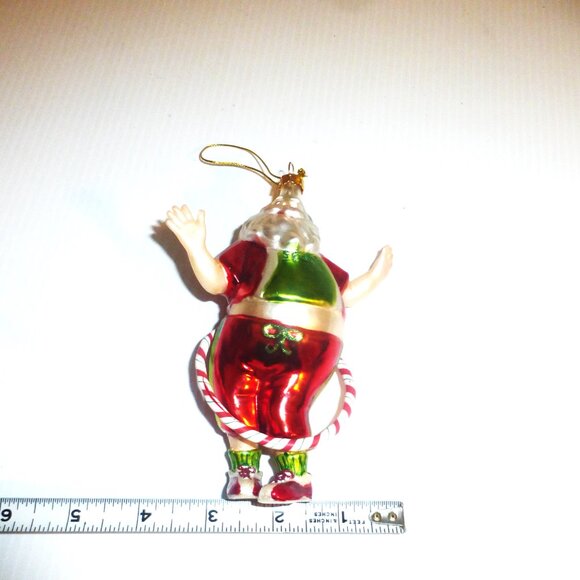 Vintage SANTA ORNAMENT 2x Santa MAN on the MOON Christmas Tree Ornament - Picture 14 of 14